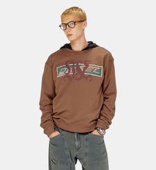Sweatshirt avec imprimés graphiques et patchs Diesel
