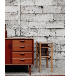 Tabouret haut en corde Axel N°490- Produit chiné Debongout