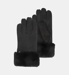 Gants chauds et doux, en cuir de mouton retourné, et intérieur imitation fourrure Isotoner