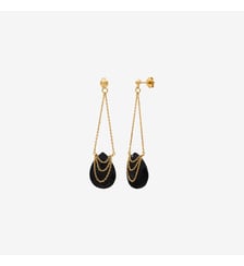 Boucles d'oreilles dorées améthyste - solange Caroline Najman