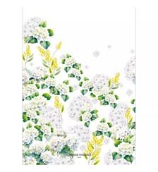 Torchon lin & coton lavé 190 g/m² imprimé blanc jaune Annabelle mimosa Garnier Thiebaut