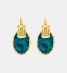 Boucles d'oreilles dormeuses   doré à l'or fin - Ashanti Satellite