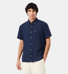 Chemise manches courtes en lin Lacoste