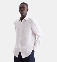 Chemise en lin 1/1 Slim Col Kent Seidensticker
