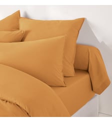 Taie de traversin unie en coton lavé La Redoute Interieurs