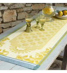 Chemin de table Jardin d'orient 100% lin Le Jacquard Francais