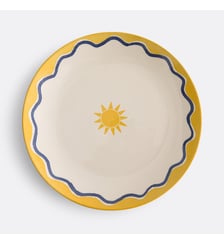 Lot 4 assiettes plates faïence motif La Redoute Interieurs