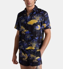 Chemise bowling en soie Coral Reef Vilebrequin