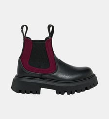 Bottes Chelsea en cuir avec logo en ruban Marni