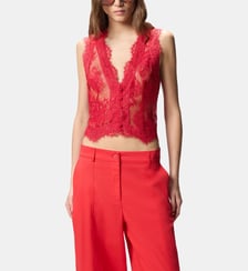 Gilet en dentelle florale de valenciennes Pinko