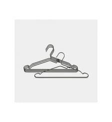 Cintres a vetements kit de 4 - black Brabantia