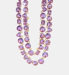 Collier plastron deux rangs La Diamantine lavande Les Néréides