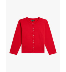 cardigan Le Petit en jersey de coton rouge Agnès b.
