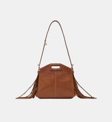Sac Miss M mini en cuir lisse Maje