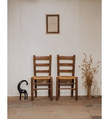 Paire de chaises en bois Claude N°1241- Produit chiné Debongout