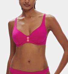 Soutien-gorge Armatures Décolleté Galbé - Rose Hibiscus Simone Pérèle