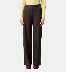Pantalon droit laine mélangée rayé Claudie Pierlot