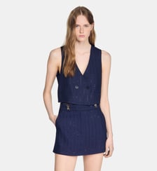 Top esprit gilet de tailleur Sandro