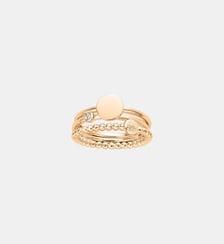 Bague 3 anneaux interchangeables États d'Âme en Plaqué Or avec diamant blanc La Garçonne Diamant