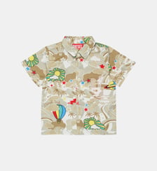 Chemise à manches courtes avec logo Diesel Kids