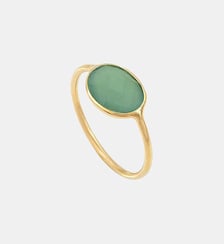 Bague serti pm aventurine n°54 Caroline Najman