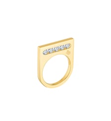 Bague FUNAMBULE - 5 diamants,  poids total 0,45ct approx. - Or jaune 750‰ La Brune & La Blonde