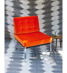 Chauffeuse vintage orange Olivia N°92- Produit chiné Debongout