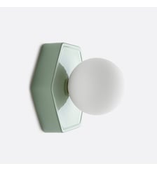 Applique ou plafonnier, hexagonal, en céramique et verre opalin La Redoute Interieurs