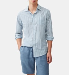 Chemise slim en coton doux à rayures manches longues Ferry Landing Rodd & Gunn
