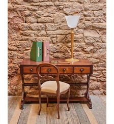 Bureau anglais en bois Edouard N°503- Produit chiné Debongout