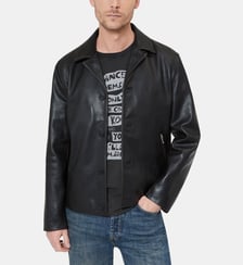 Blouson en cuir col tailleur The Kooples