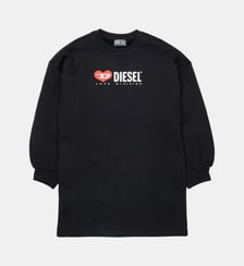 Robe à col rond avec logo Diesel Kids