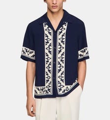 Chemise fluide à imprimé contrasté Sandro