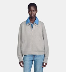 Cardigan zippé effet 2 en 1 Sandro