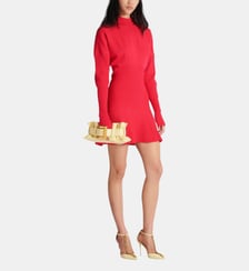 Robe courte en maille évasée Balmain