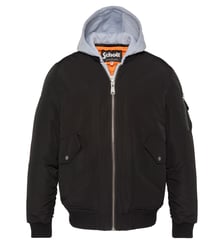 Bomber à capuche moletton Schott