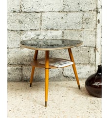 Table basse aux motifs triangulaires Donna N°1117- Produit chiné Debongout