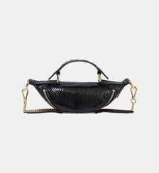 Sac à main Origami en cuir et python lamé Lancel