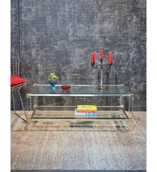 Table basse en verre Donna N°1009- Produit chiné Debongout
