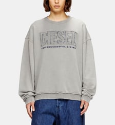 Sweat-shirt en coton avec logo appliqué Diesel