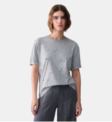 T-shirt avec broderies bijoux Liu Jo