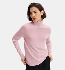 Pull droit col roulé en cachemire 2 fils Bompard