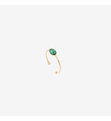 Bague nacre blanche plaquée or - cab ovale Caroline Najman