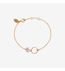 Bracelet doré quartz rose - fidji Caroline Najman