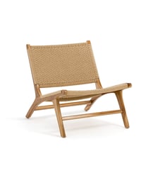 Fauteuil lounge teck et corde tressée La Redoute Interieurs