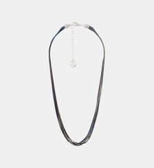 Collier multi rangs bleu et noir Balaboosté