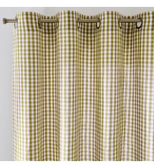 Rideau coton/lin vichy, oeillets La Redoute Interieurs