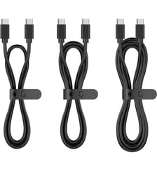 Câble USB C pack 3 câbles USB-C 0.5/1/2 M Noir Essentiel B