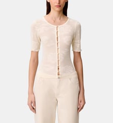 Cardigan maille fleurs Claudie Pierlot