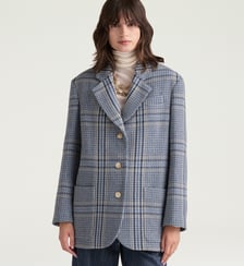 Veste oxford en panne maxi galles Momonì